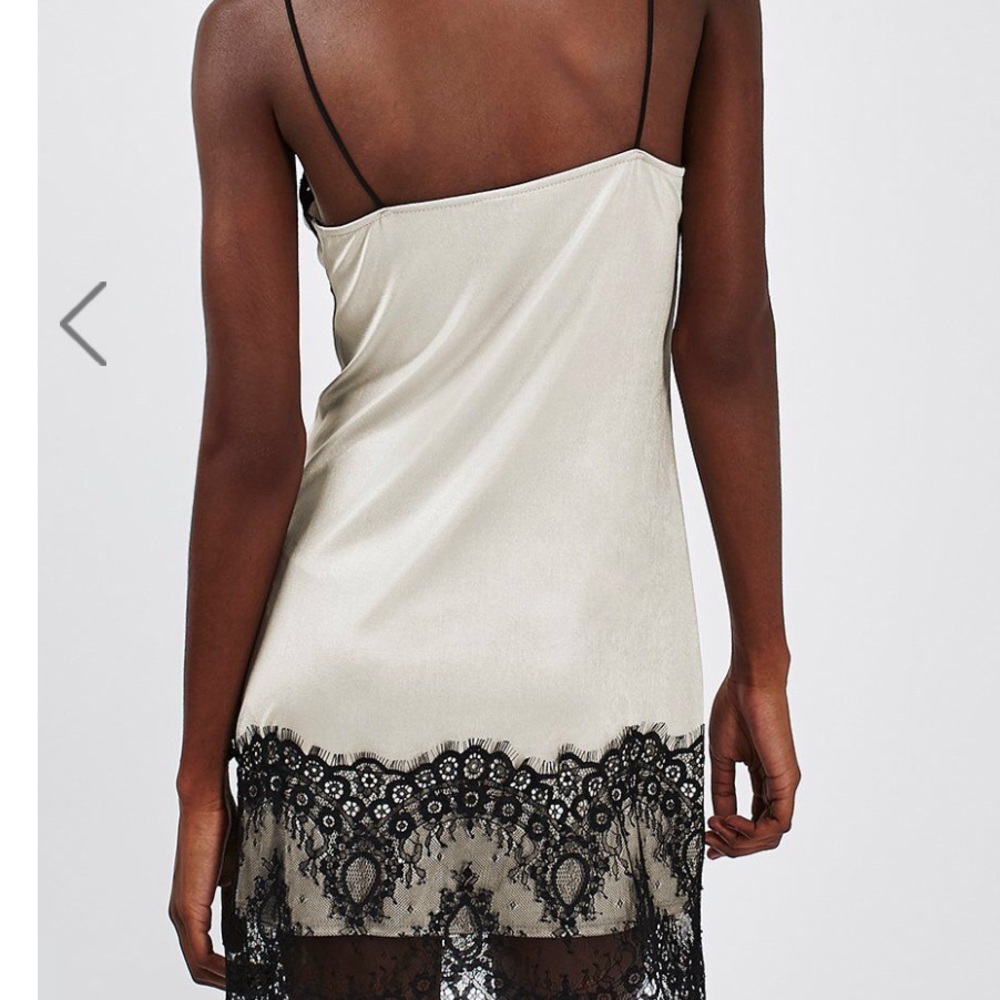 Silvery-White Slip Dress - Picture 2 of 6